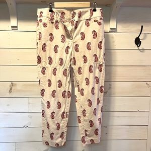 Ann Taylor LOFT Original Ankle Capris Paisley Sz 12